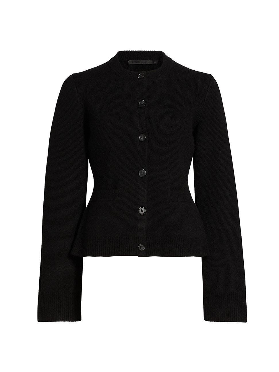 Womens Wool-Cashmere Knit Cardigan Product Image