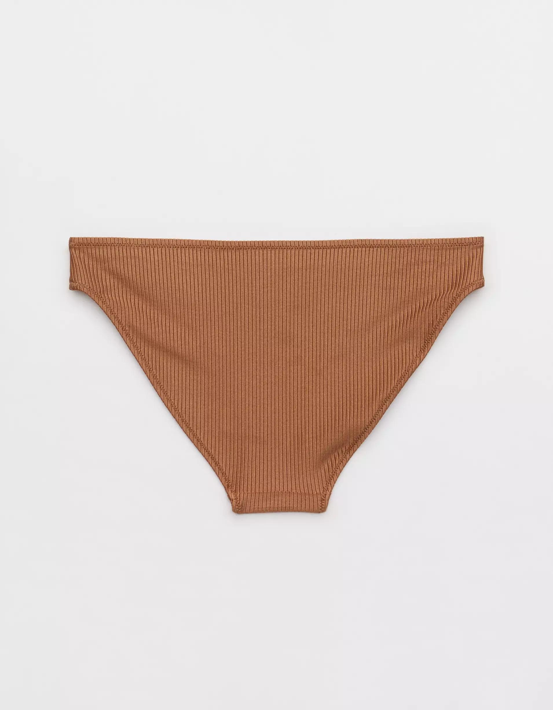 Aerie Shine Rib Full Coverage Bikini Bottom Product Image