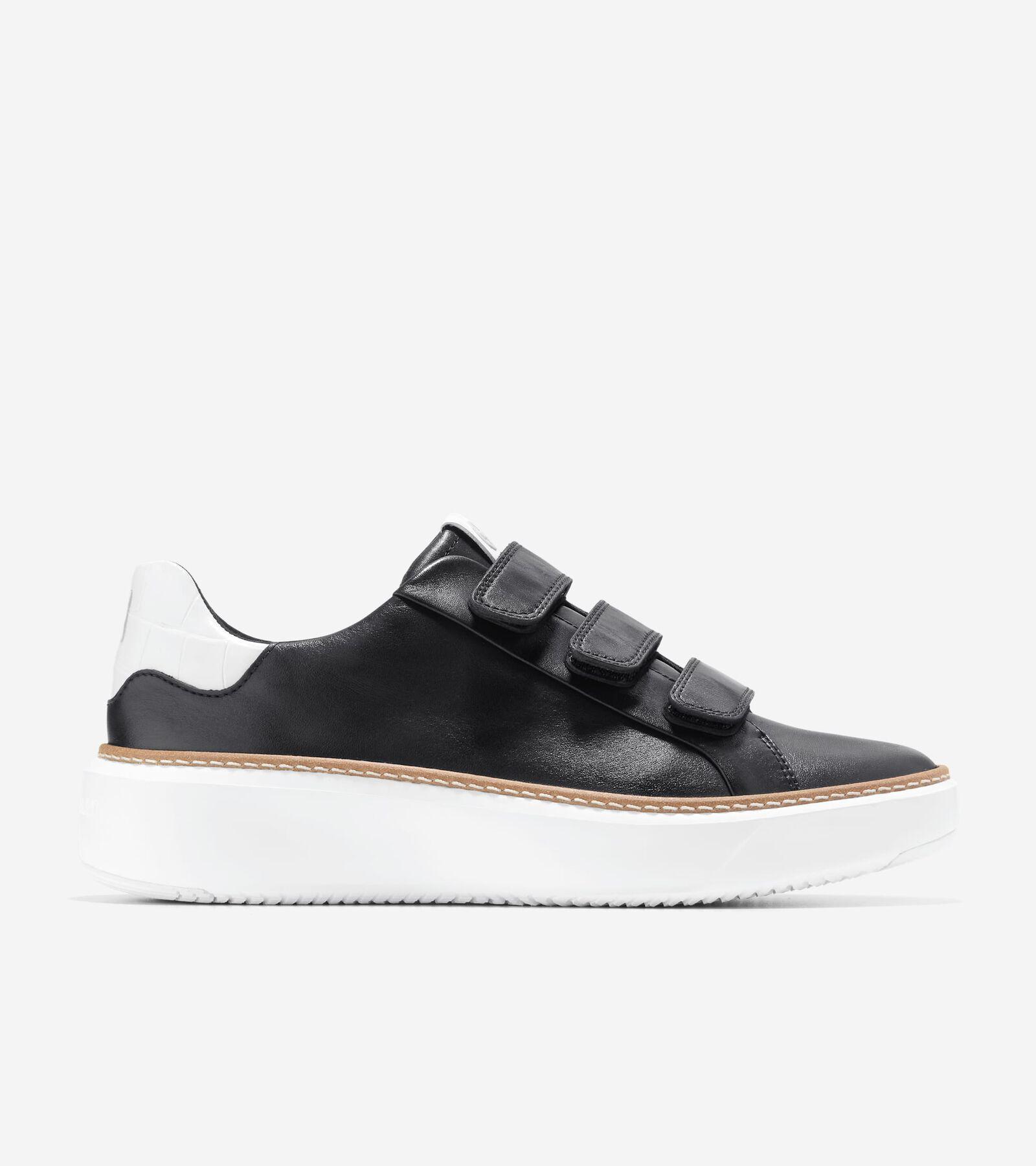 Cole Haan Womens GrandPr Topspin Triple Strap Sneakers - Black Size 5 Product Image