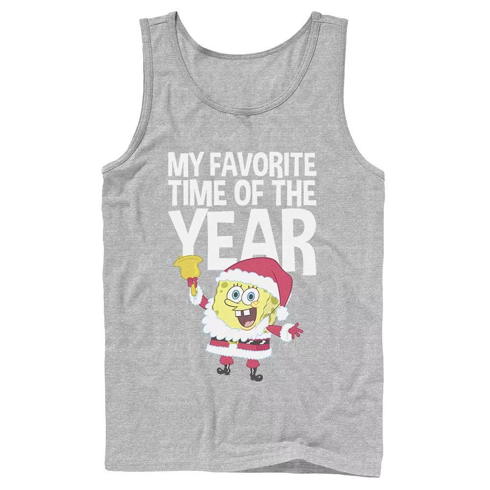 Men's Nickelodeon Spongebob Squarepants Santa Christmas Favorite Time Graphic Tank Top,  Product Image