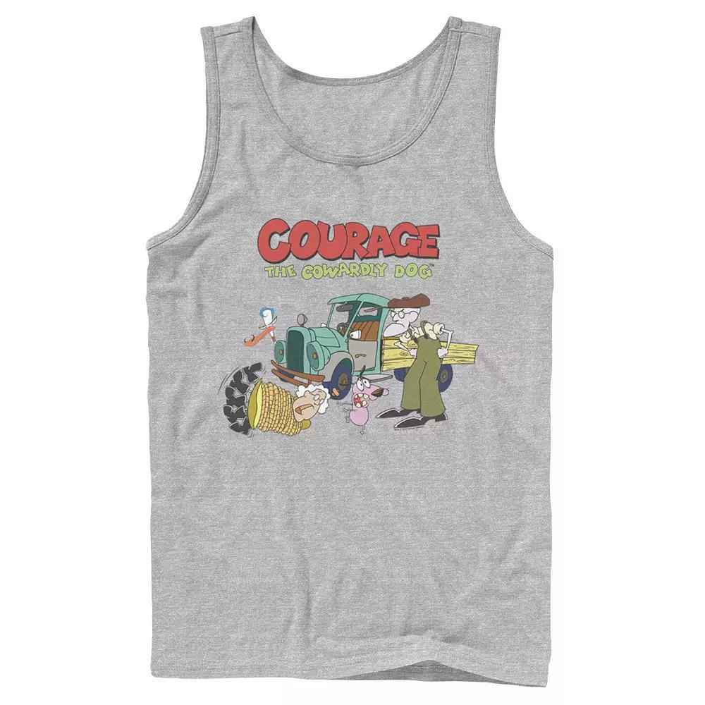 Men's Courage The Cowardly Dog Scene Logo Tank Top,  Product Image
