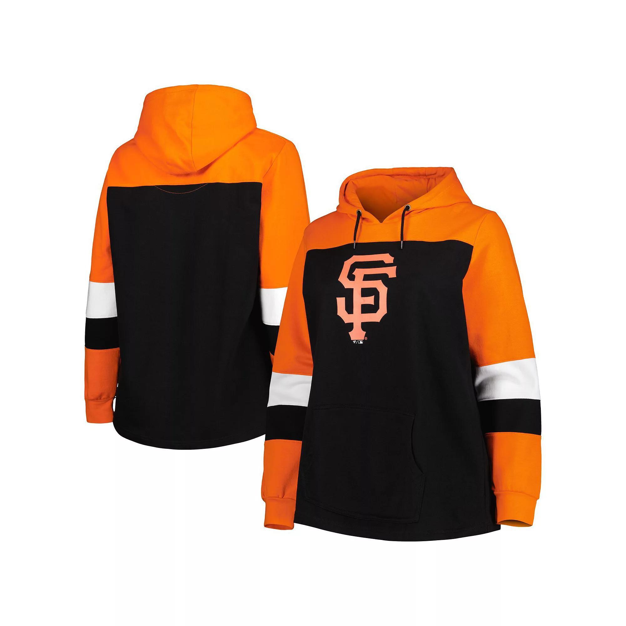 Women's Black San Francisco Giants Plus Size Colorblock Pullover Hoodie, Size: 3XL Product Image