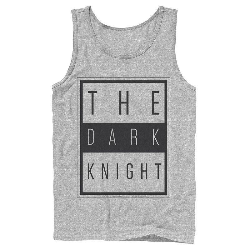 Men's DC Comics Batman The Dark Knight Block Poster Tank Top, Size: XL, Athletic Grey Product Image