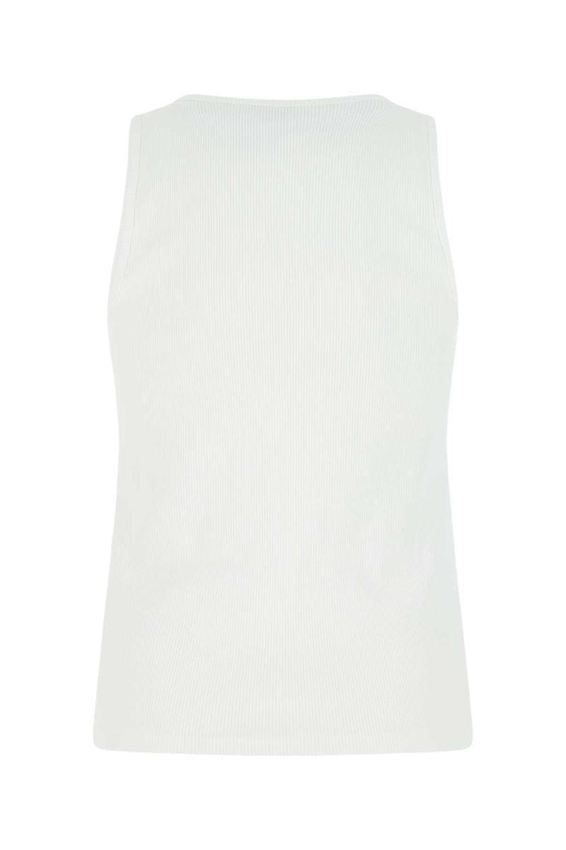 BOTTEGA VENETA Ribbed Tank Top In White Product Image