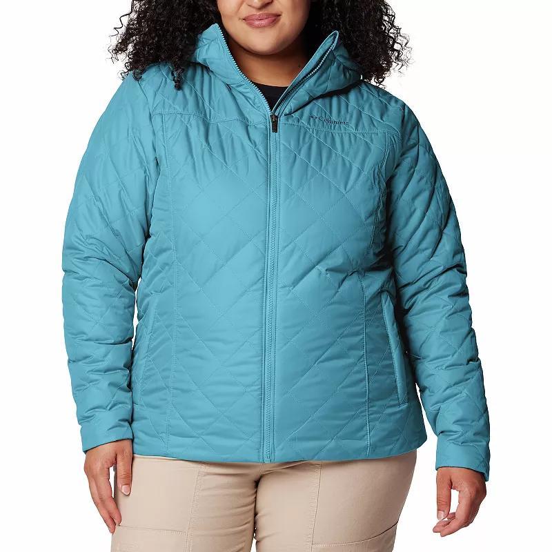 Plus Size Columbia Copper Crest II Hooded Jacket, Womens Collegiate Blue Product Image