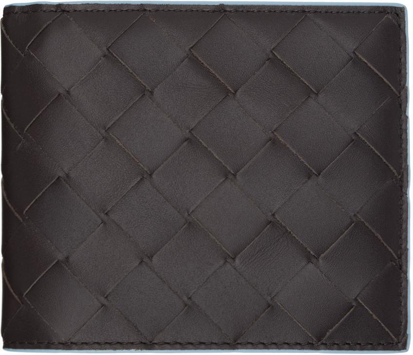 BOTTEGA VENETA Black Intrecciato Bi-fold Wallet In 2350 Fondant Product Image