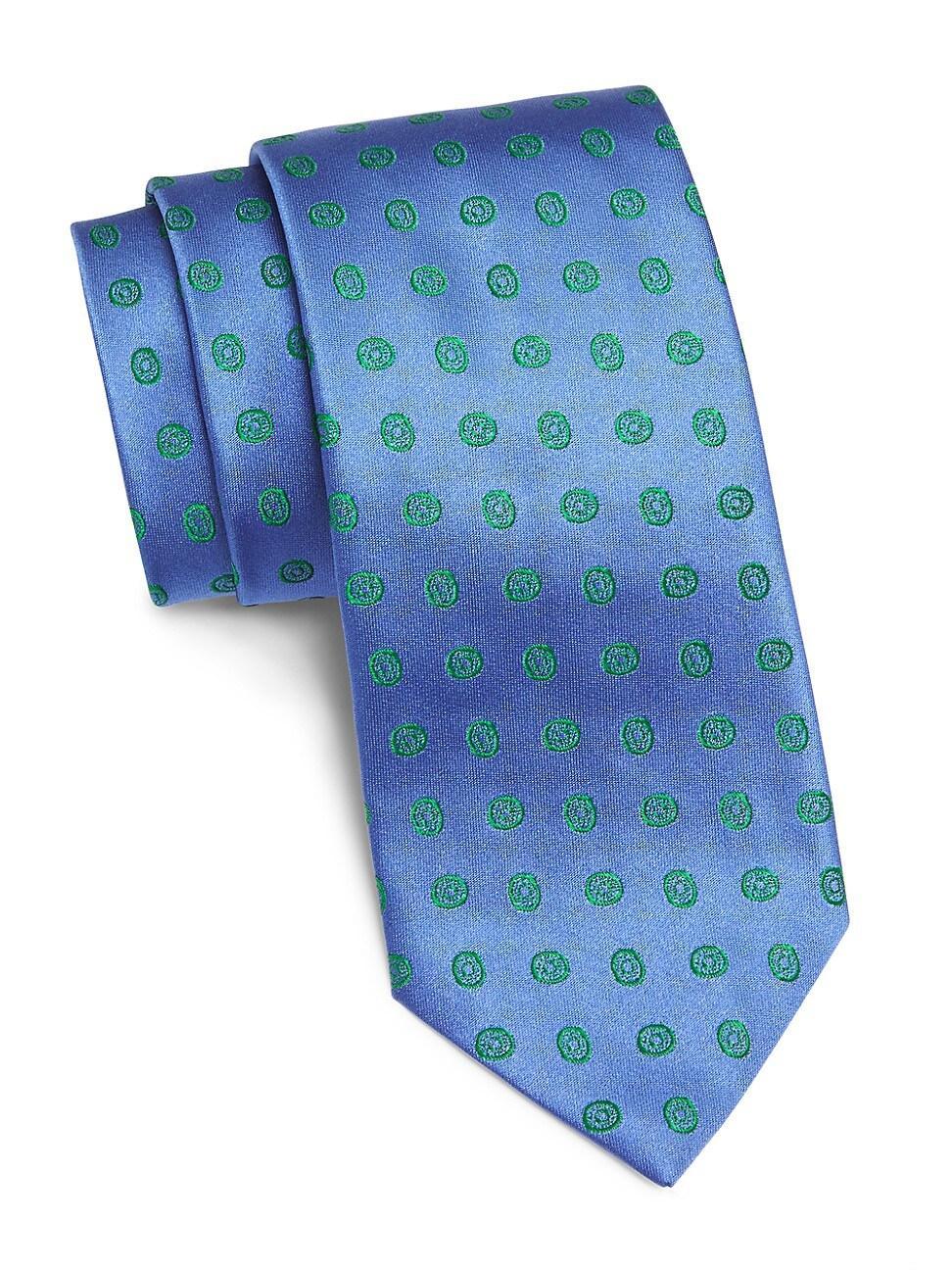 Mens Geometric Silk Tie Product Image