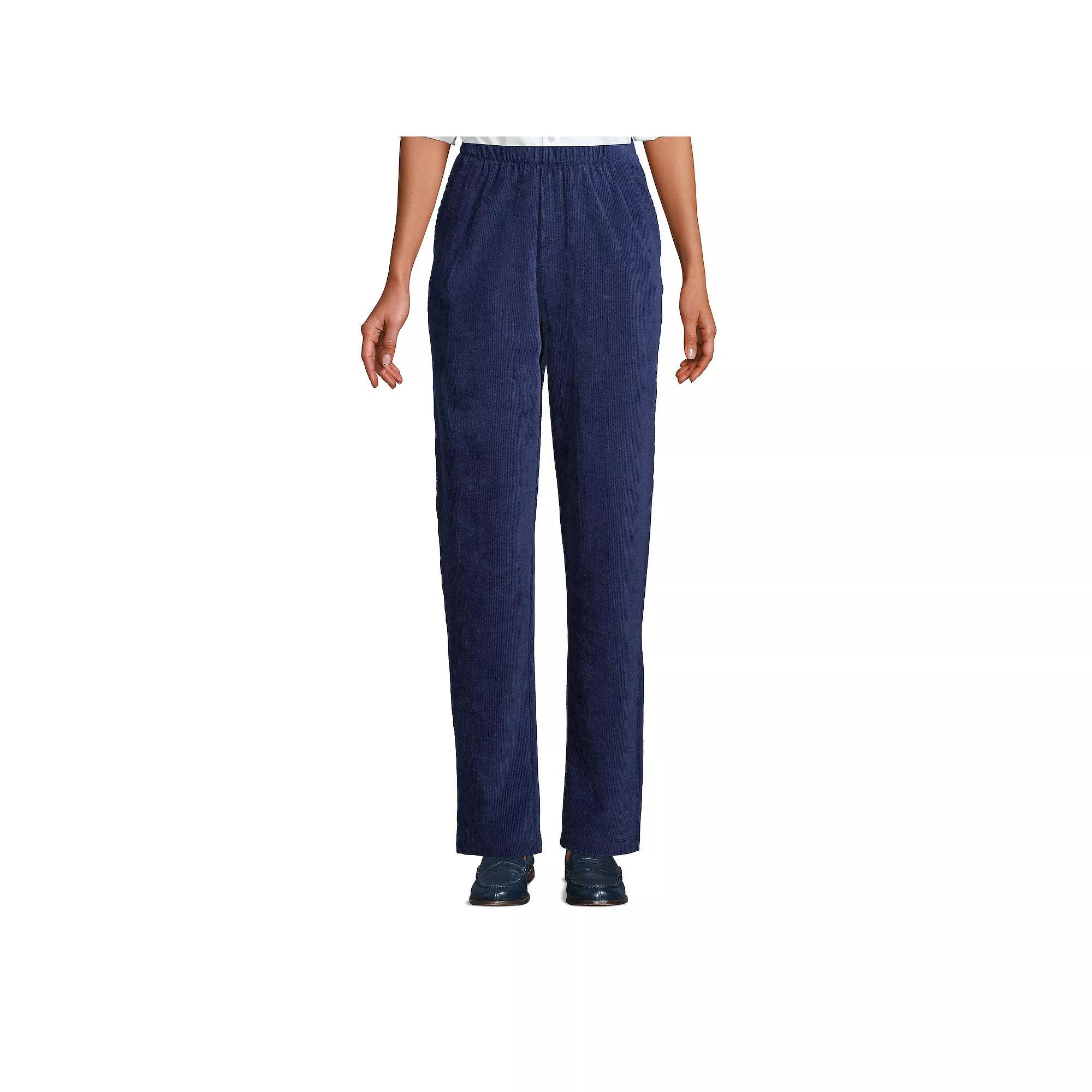 Women's Lands' End Sport High Rise Corduroy Pull-On Pants,  Product Image