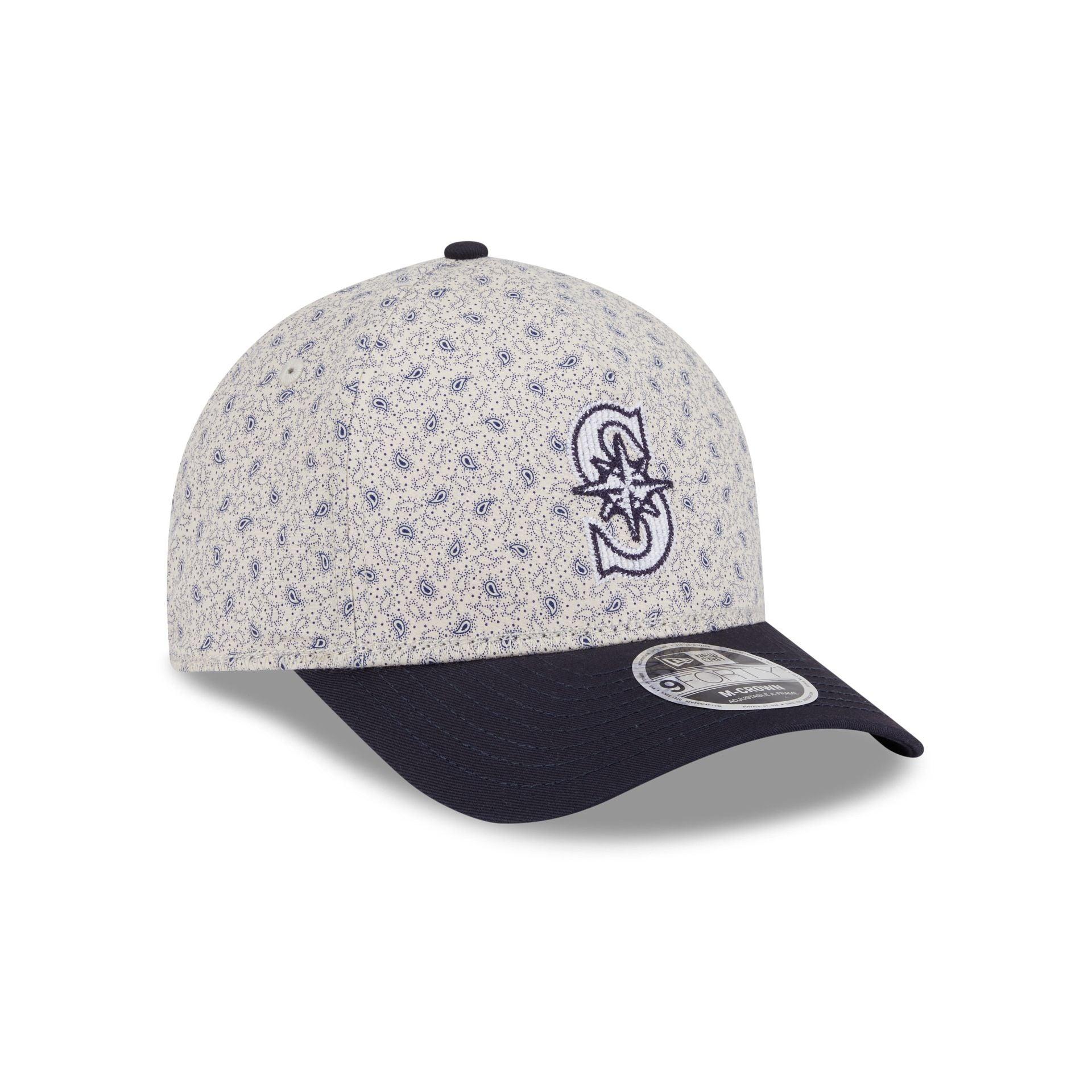 Seattle Mariners Micro Print 9FORTY M-Crown A-Frame Adjustable Hat Male Product Image