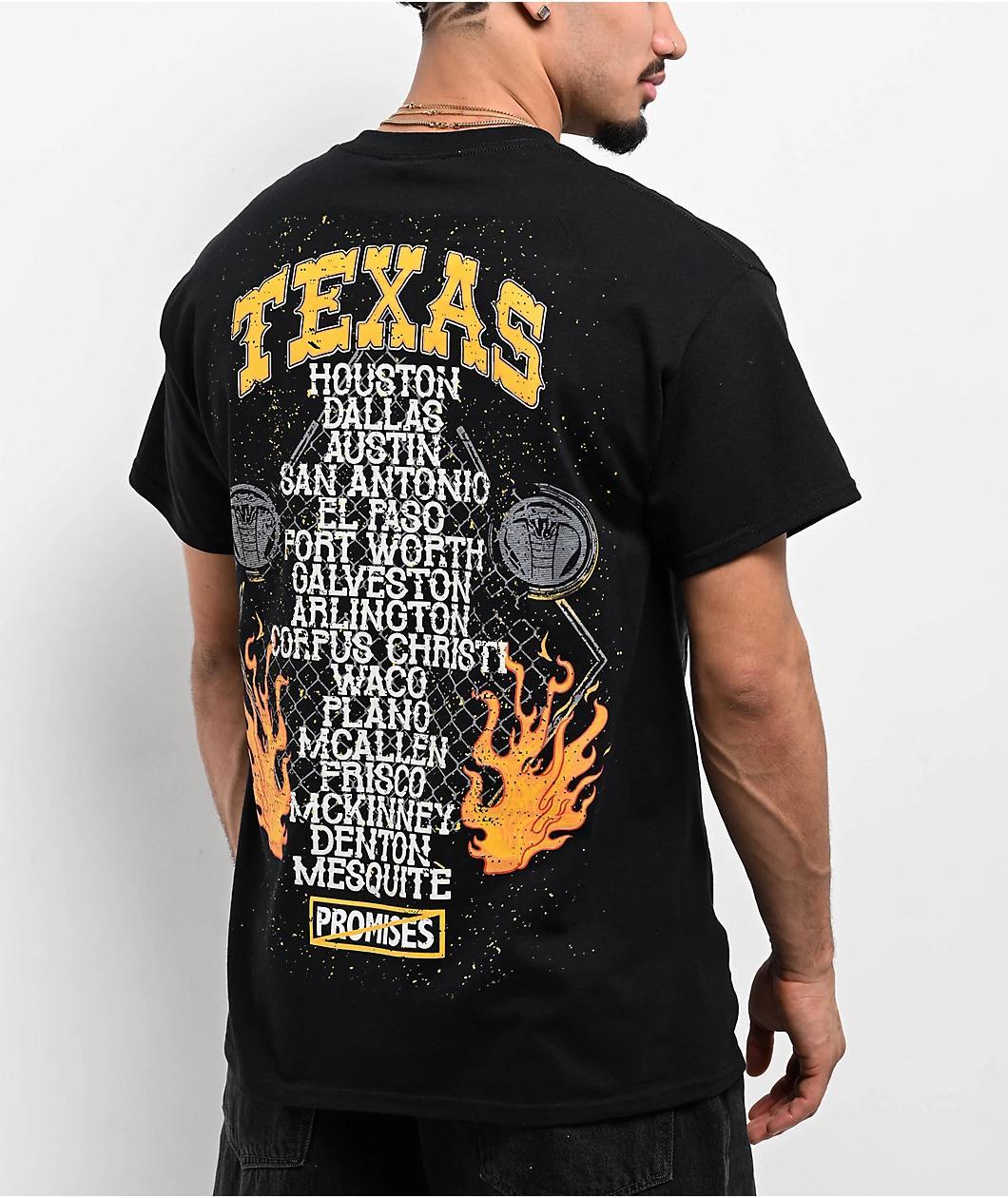 Broken Promises Texas Roll Call Black T-Shirt Product Image