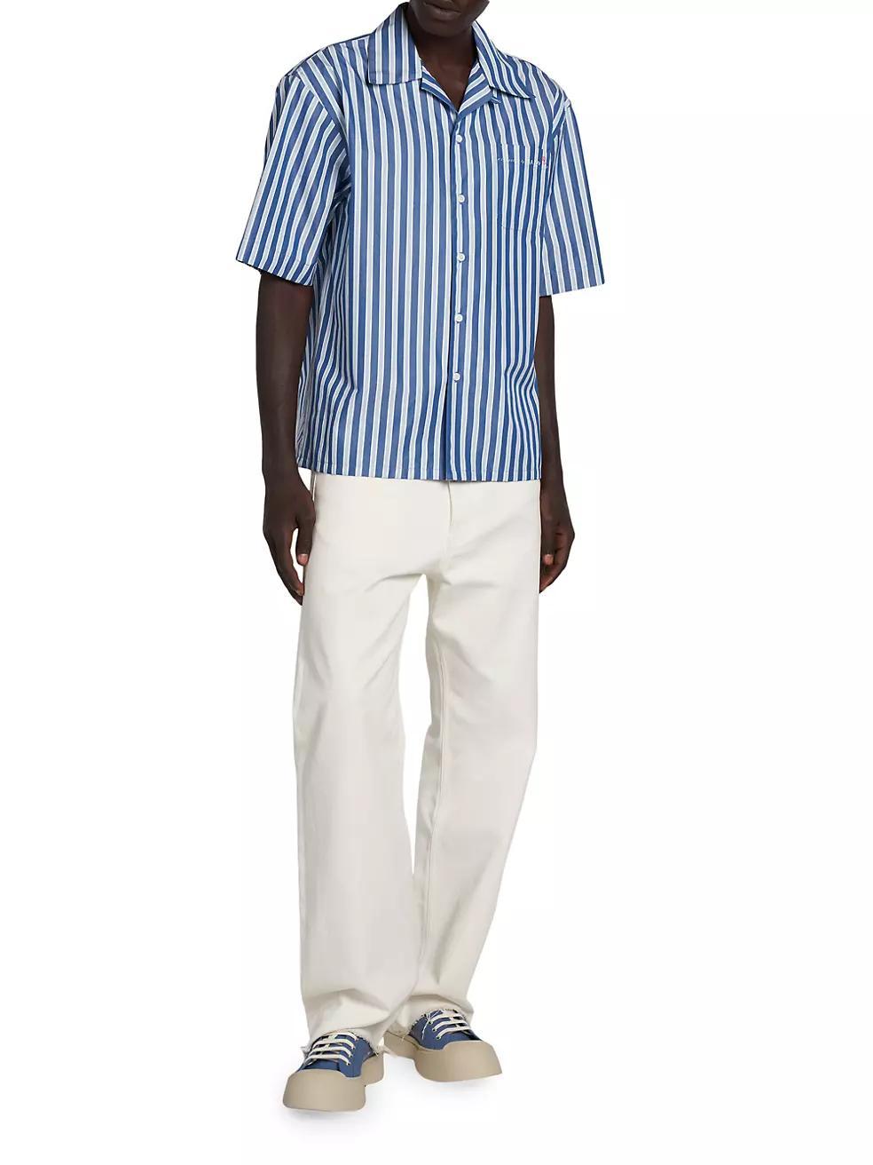 Striped Short-Sleeve Shirt Product Image