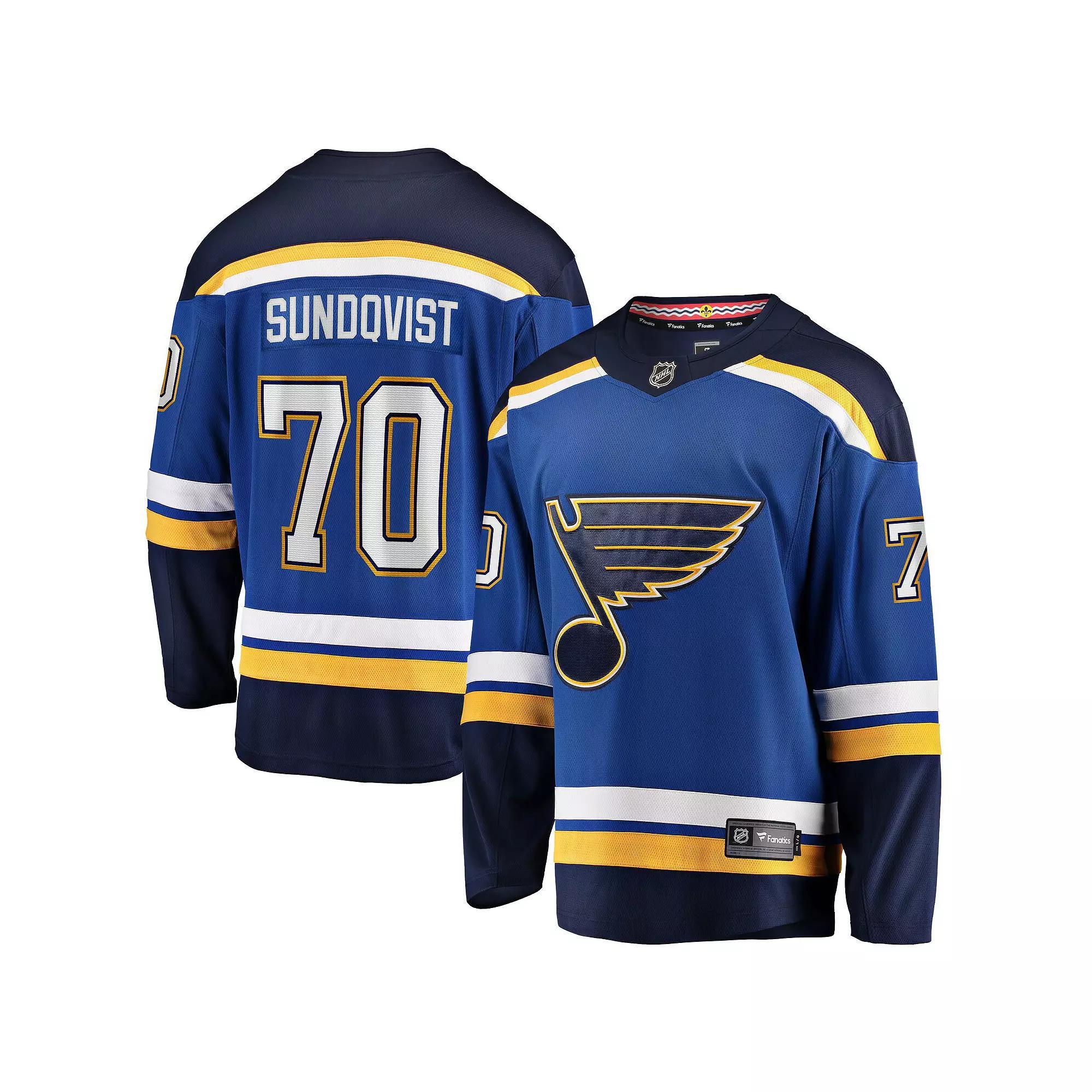 Men's Fanatics Branded Oskar Sundqvist Blue St. Louis Blues Home Breakaway Player Jersey, Size: Small Product Image