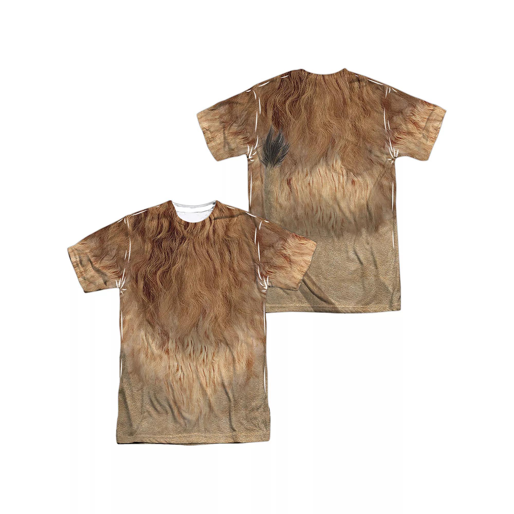Men's Wizard of Oz The Cowardly Lion Costume Sublimated Graphic Tee,  Product Image