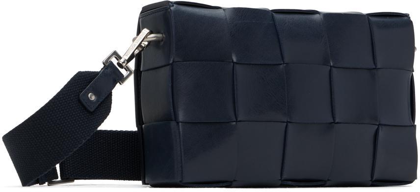 BOTTEGA VENETA Navy Cassette Bag In 8838-space-silver Product Image