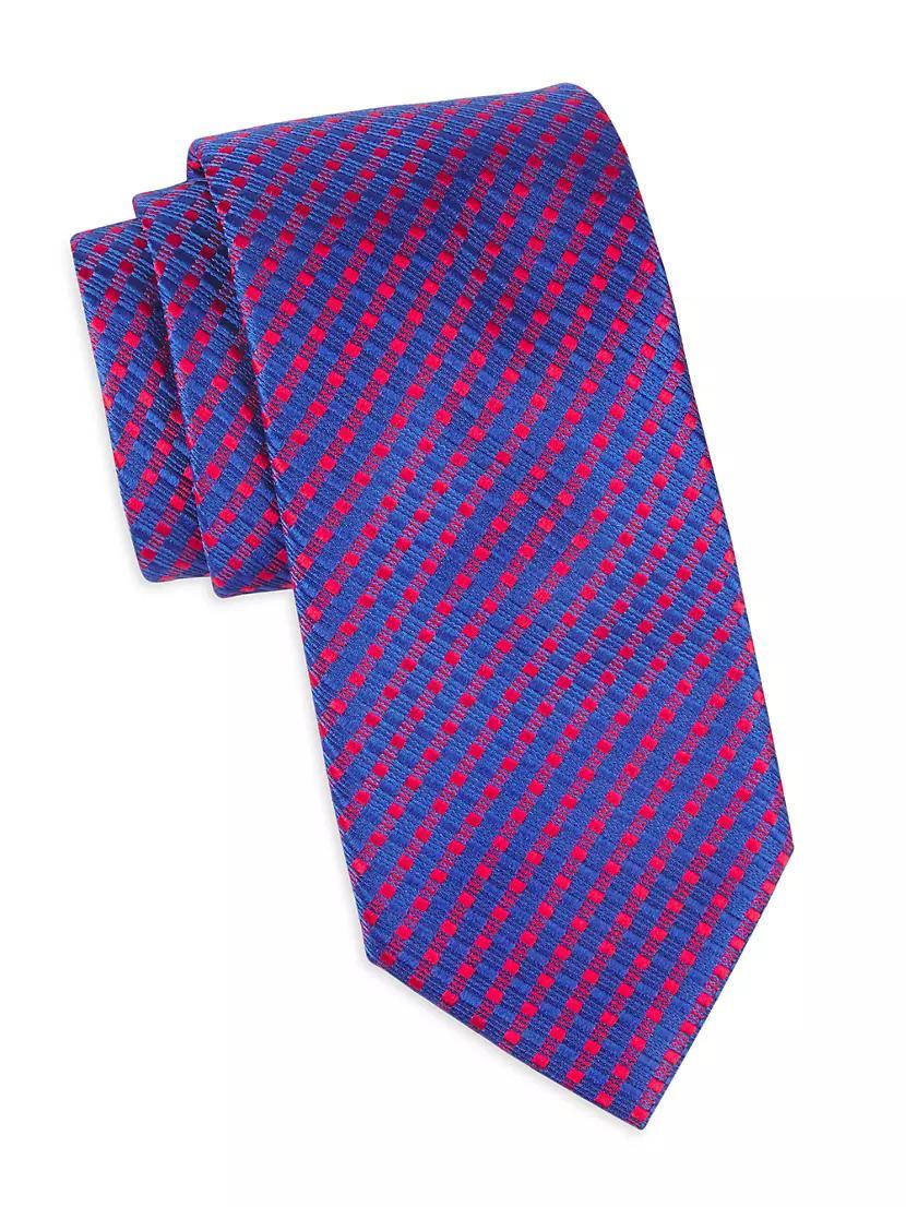 Mens Stripe Seersucker Silk Tie Product Image