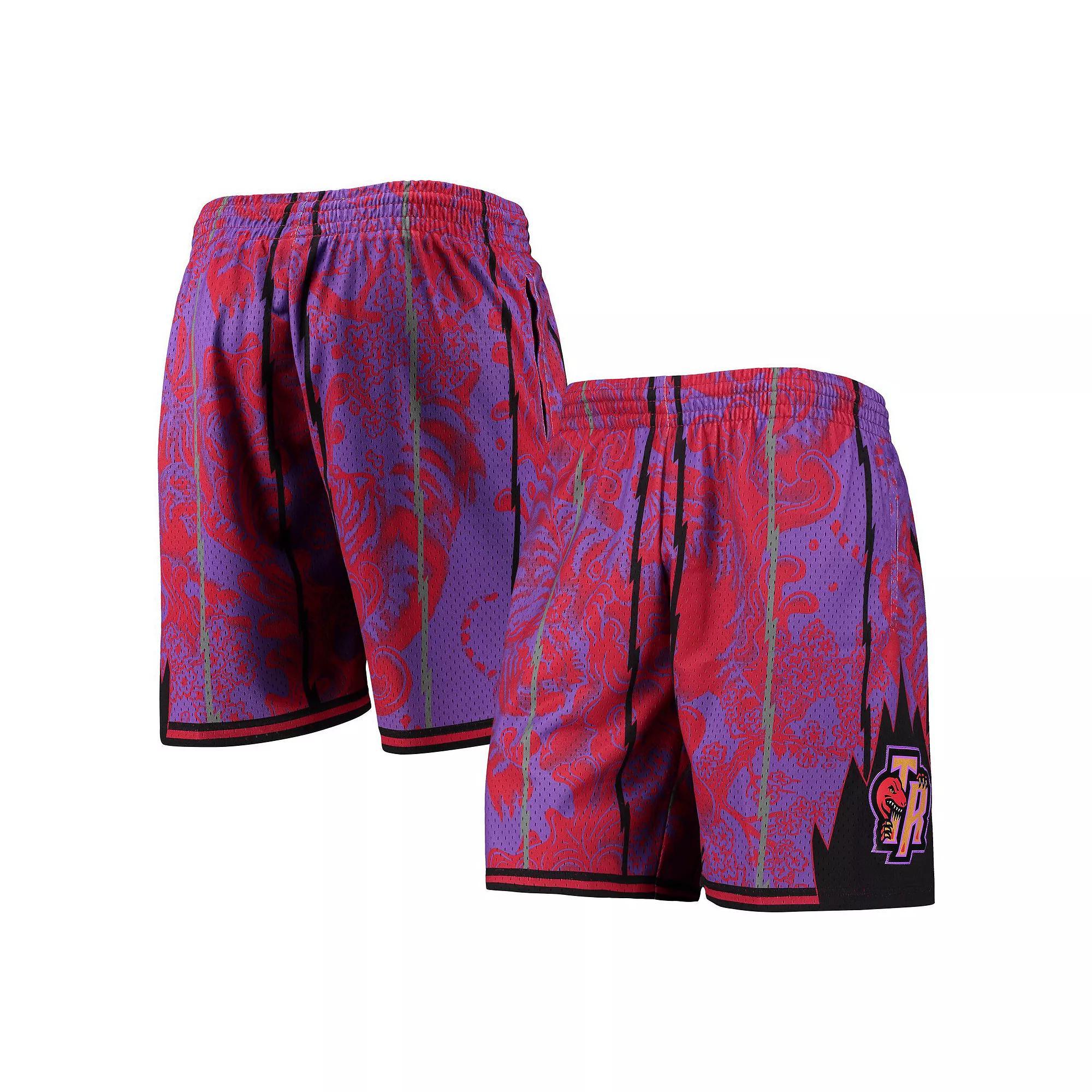 Men's Mitchell & Ness Purple Toronto Raptors Hardwood Classics Lunar New Year Swingman Shorts, Size: 3XL, Rpt Purple Product Image