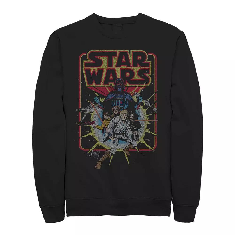 Men's Star Wars Old School Comic Fleece Sweater,  Product Image