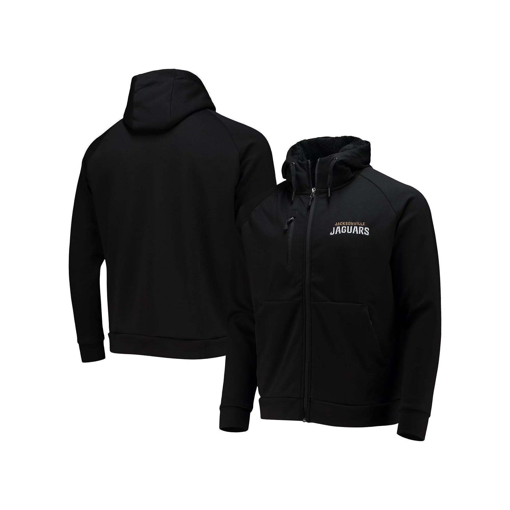 Men's Dunbrooke Black Jacksonville Jaguars Shag Tri-Blend Full-Zip Raglan Hoodie, Size: 2XL Product Image