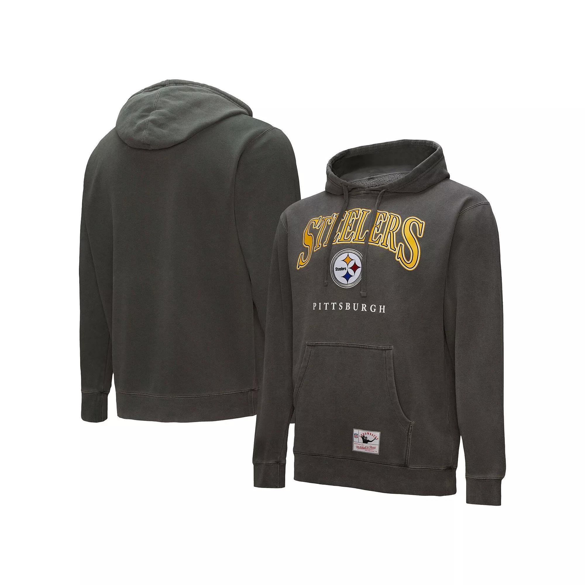 Mitchell & Ness Gray Pittsburgh Steelers Slot Pullover Hoodie, Men's,  Product Image