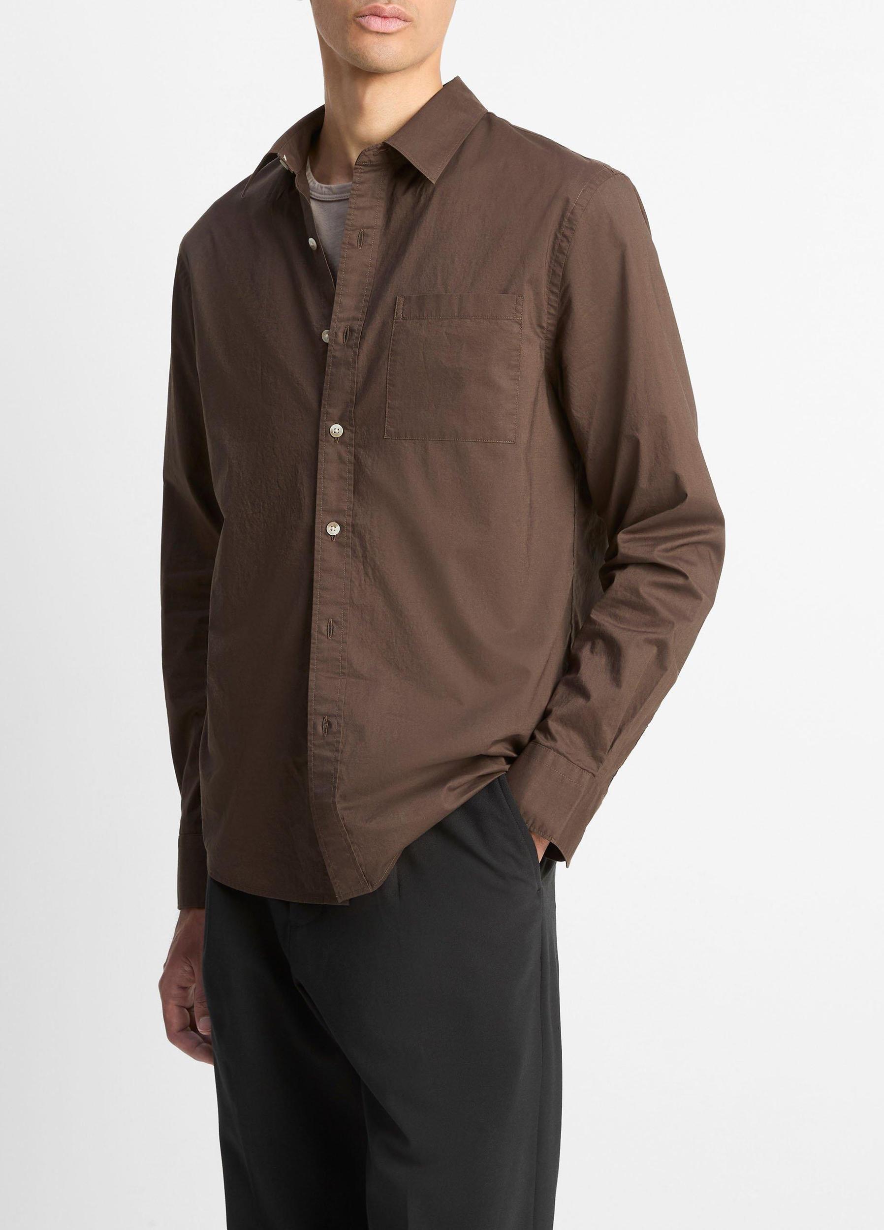Cotton Poplin Button-Front Shirt Product Image