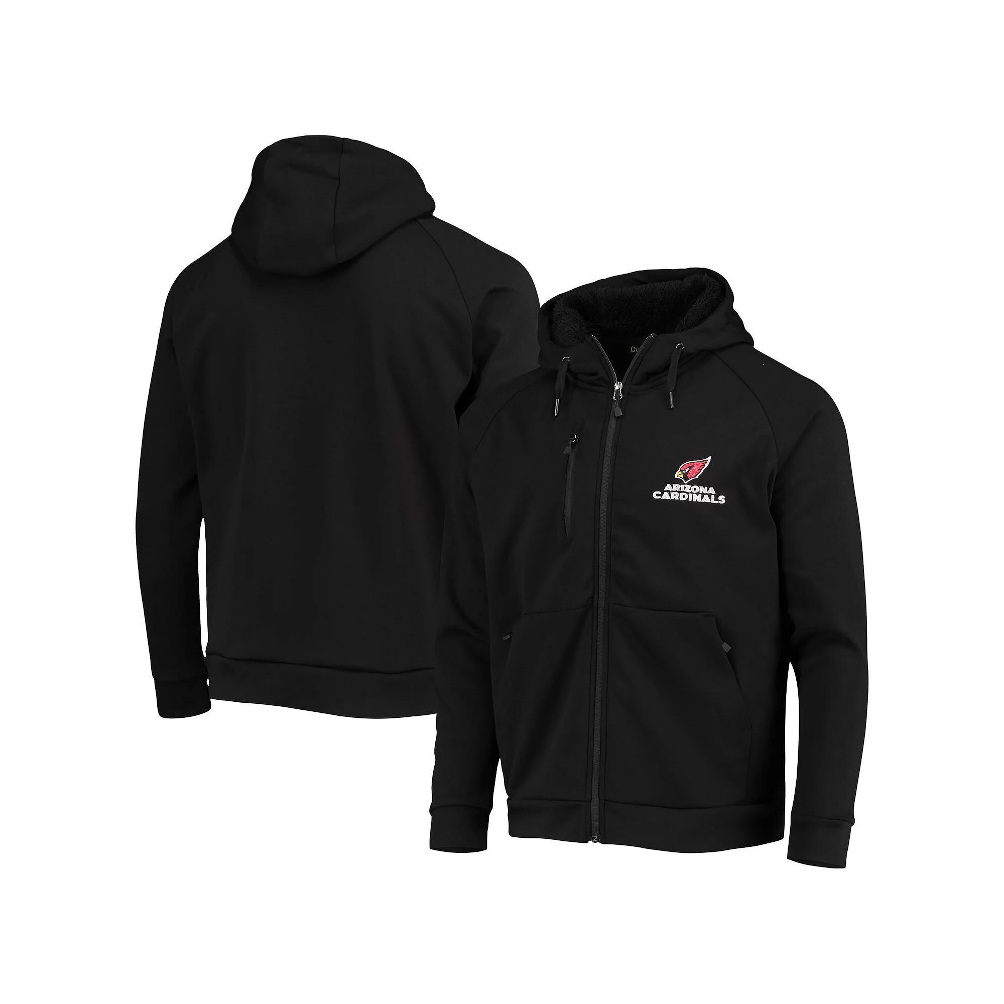 Men's Dunbrooke Black Arizona Cardinals Shag Tri-Blend Full-Zip Raglan Hoodie,  Product Image