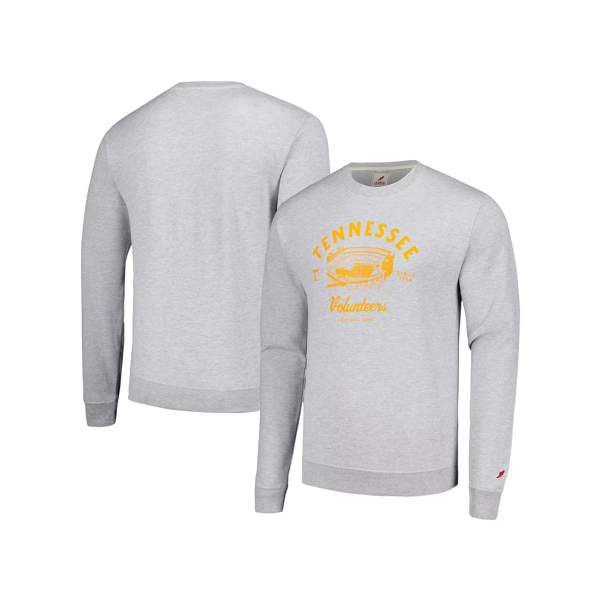 Men's League Collegiate Wear Heather Gray Tennessee Volunteers Stadium Essential Pullover Sweatshirt, Size: 2XL, Grey Product Image