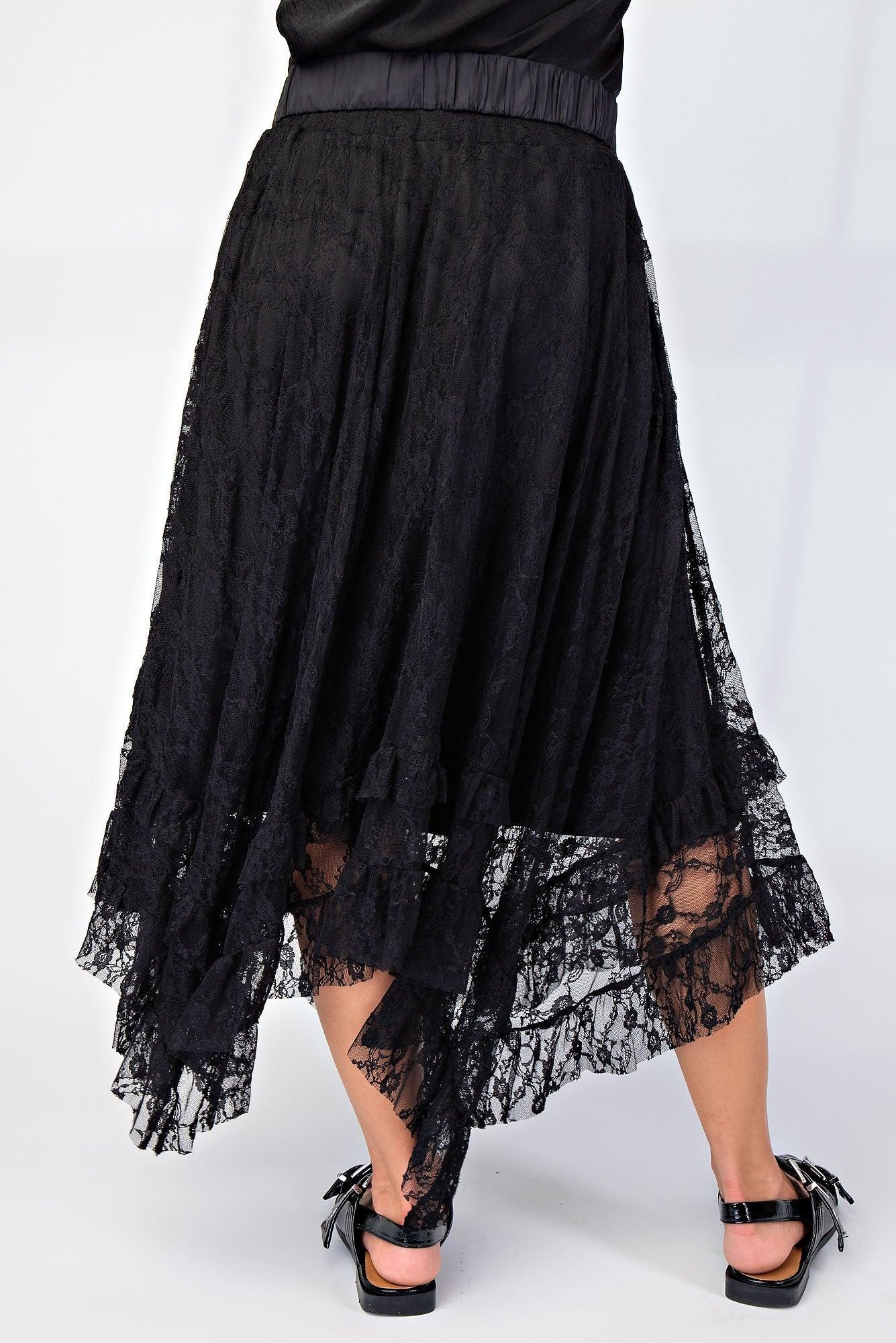 ALLOVER LACE SHARKBITE SKIRT Product Image