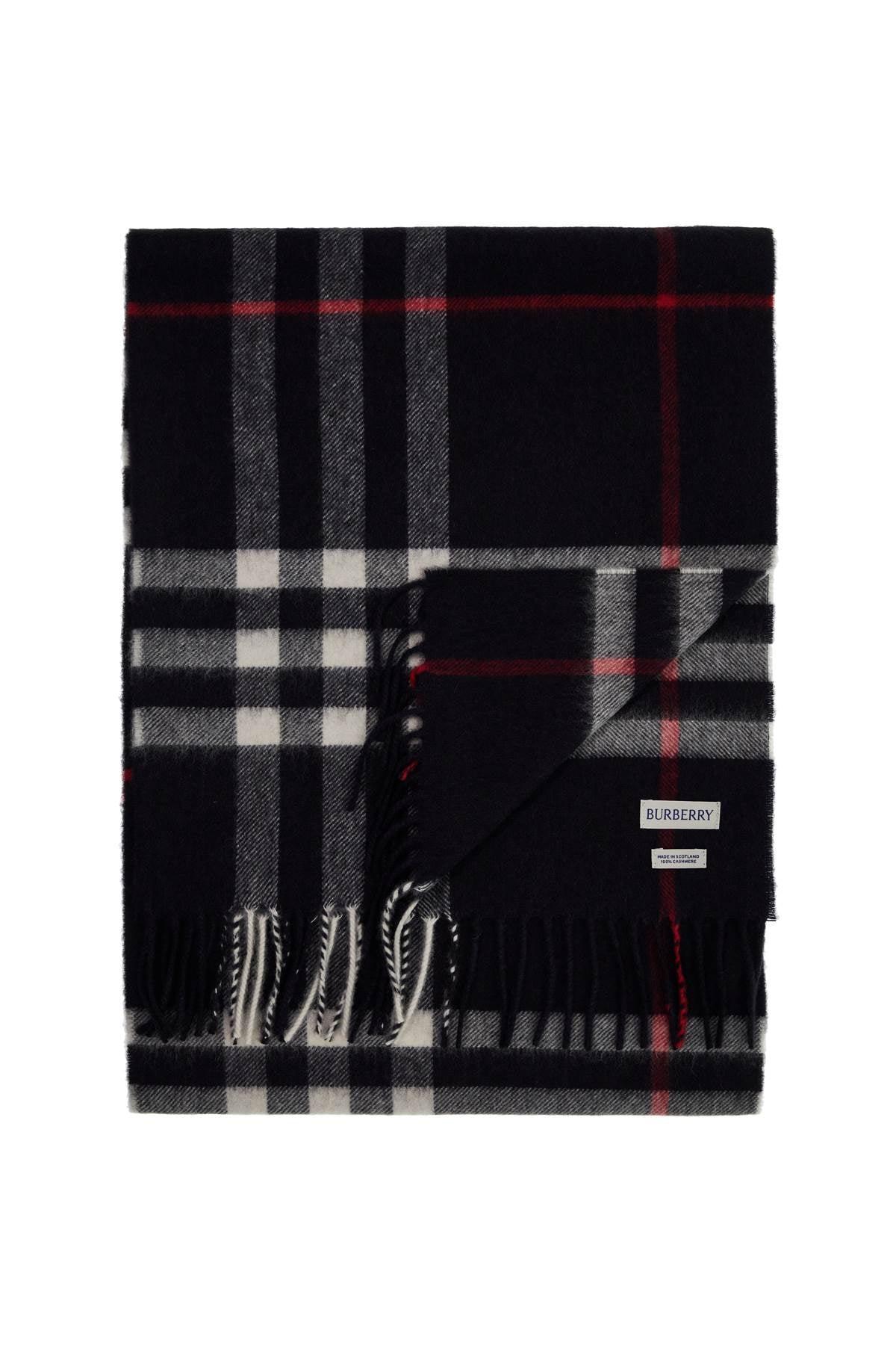 BURBERRY Check Cashmere Scarf In Black Product Image