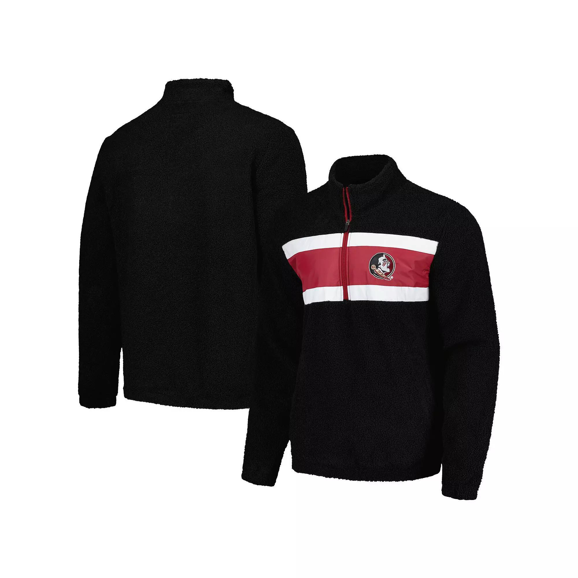 Men's G-III Sports by Carl Banks Black Florida State Seminoles Pinch Runner Half-Zip Top, Size: XL Product Image