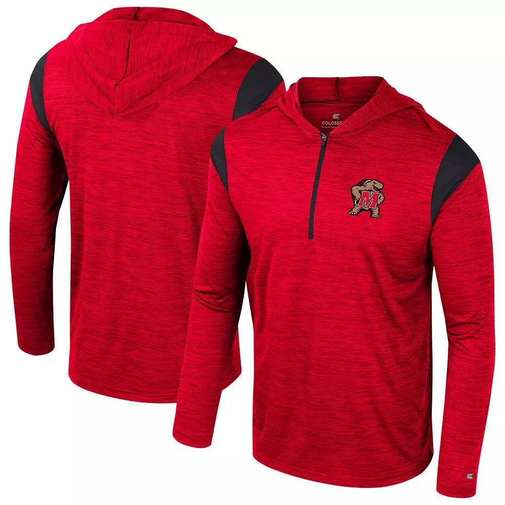 Men's Colosseum Red Maryland Terrapins Dozer Half-Zip Windshirt, Size: XL Product Image