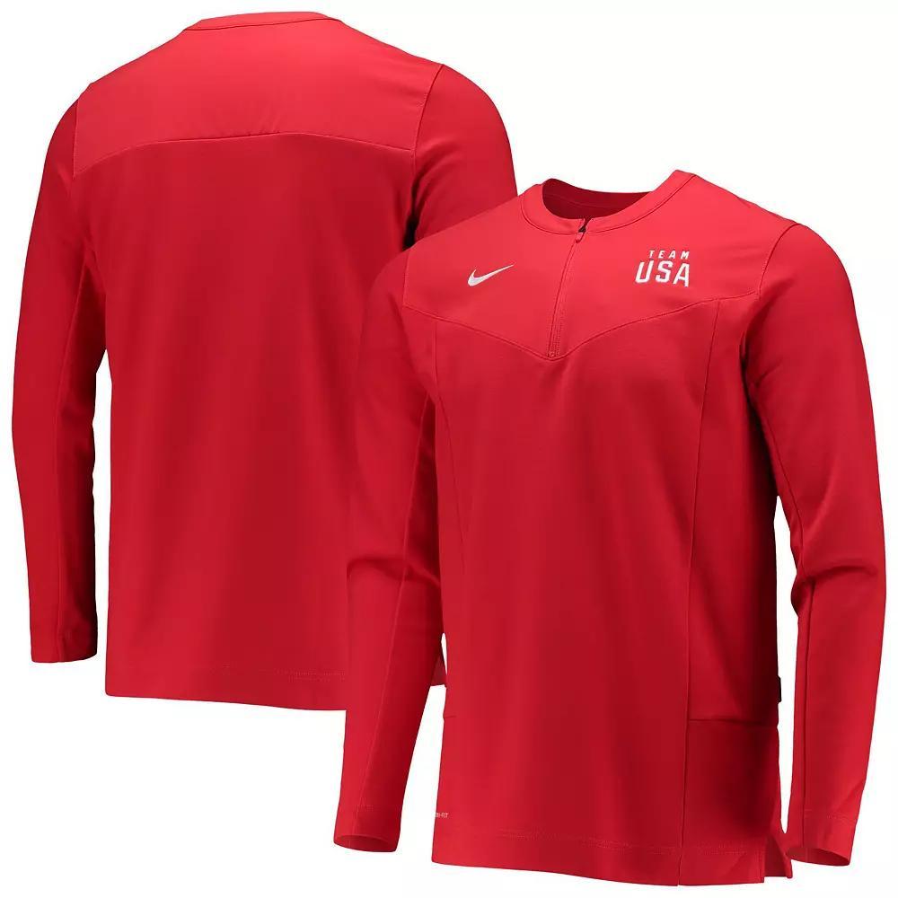Men's Nike Red Team USA Half-Zip Performance Jacket,  Product Image