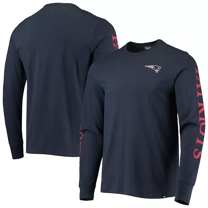 Mens 47 New England Patriots Franklin Long Sleeve T-Shirt Blue Product Image