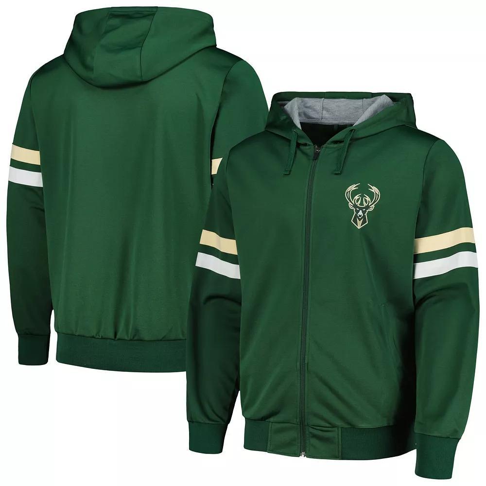 Men's G-III Sports by Carl Banks Hunter Green Milwaukee Bucks Contender Full-Zip Hoodie Jacket, Size: Small, Team Product Image