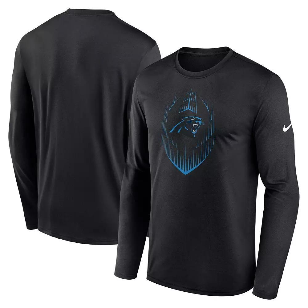 Men's Nike Black Stanford Cardinal Primary Stack Legend Long Sleeve T-Shirt,  Product Image
