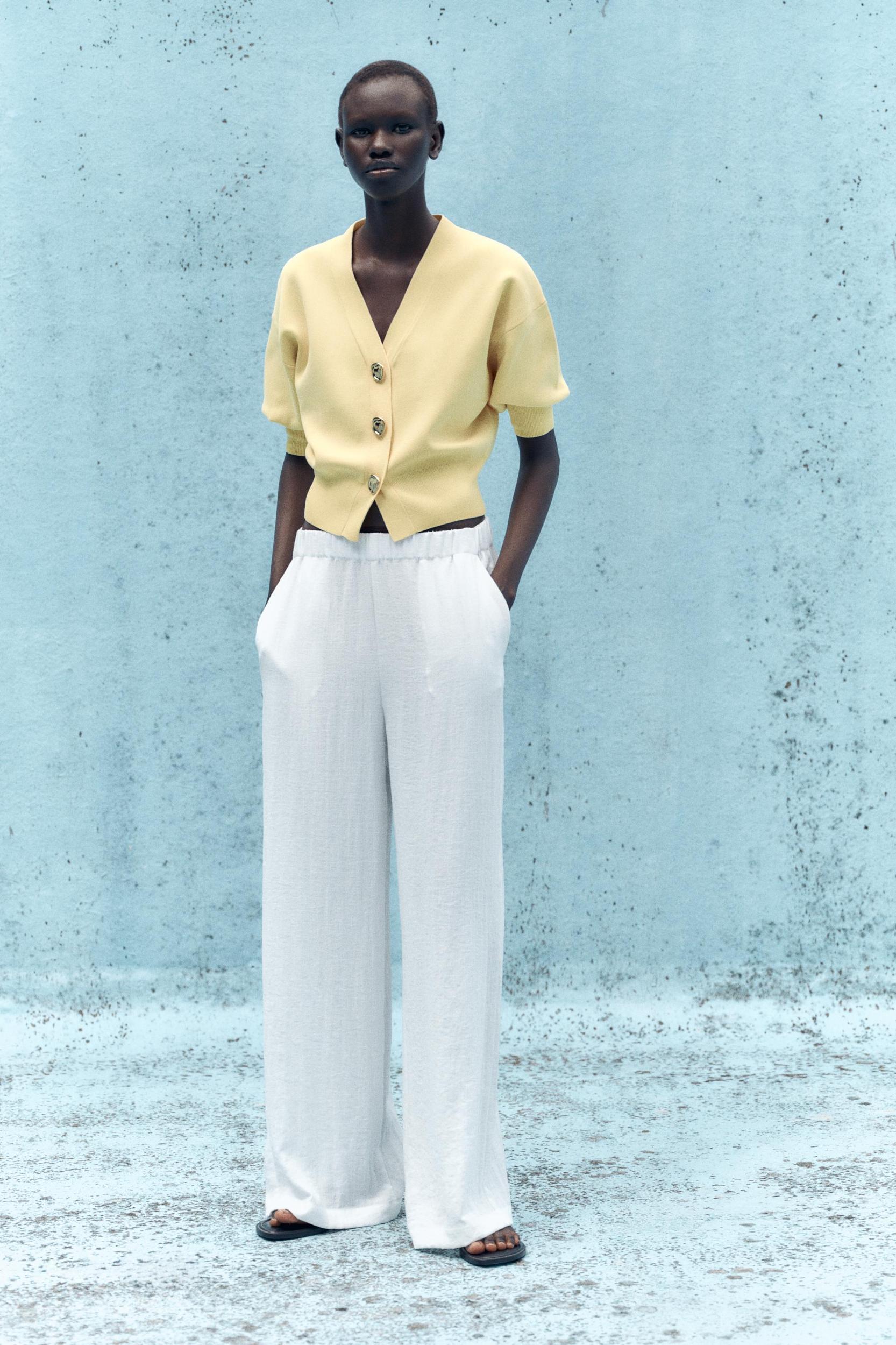 FRENCH SLEEVE KNIT CARDIGAN Product Image