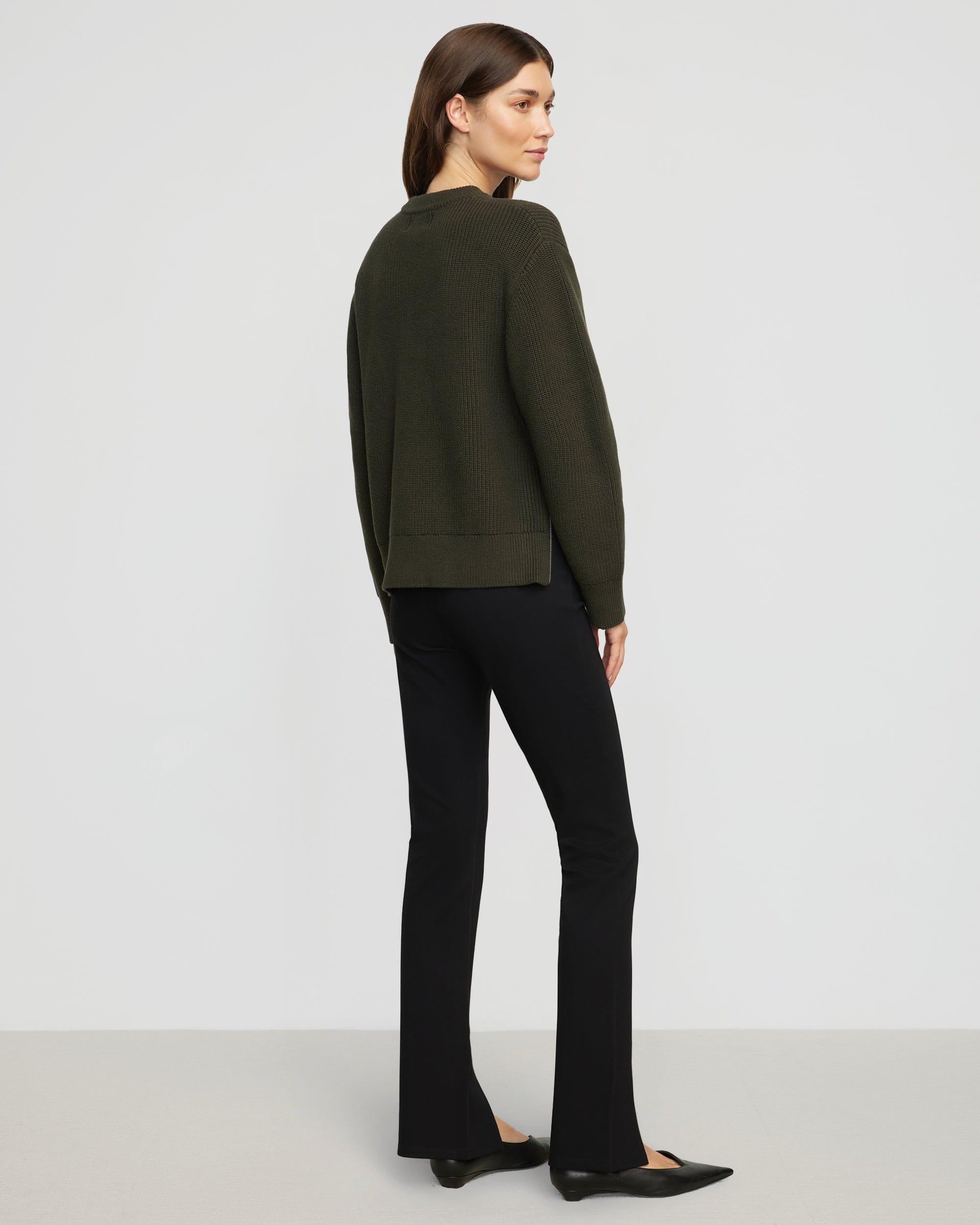 Cass Front-Split Ponte Stretch Pant Product Image