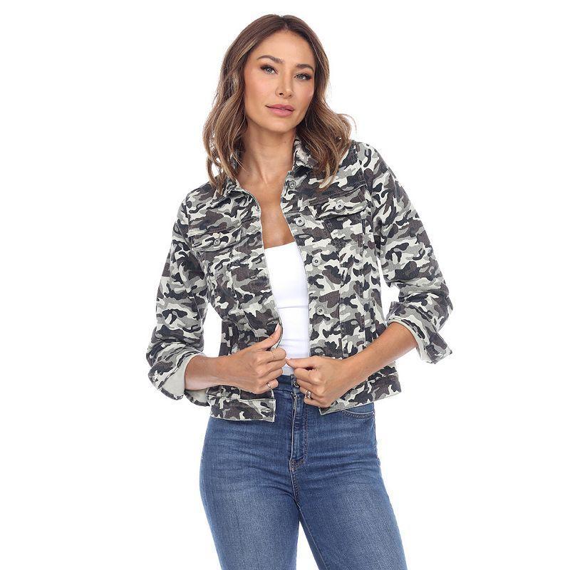 Womens Camo Denim Jacket Product Image