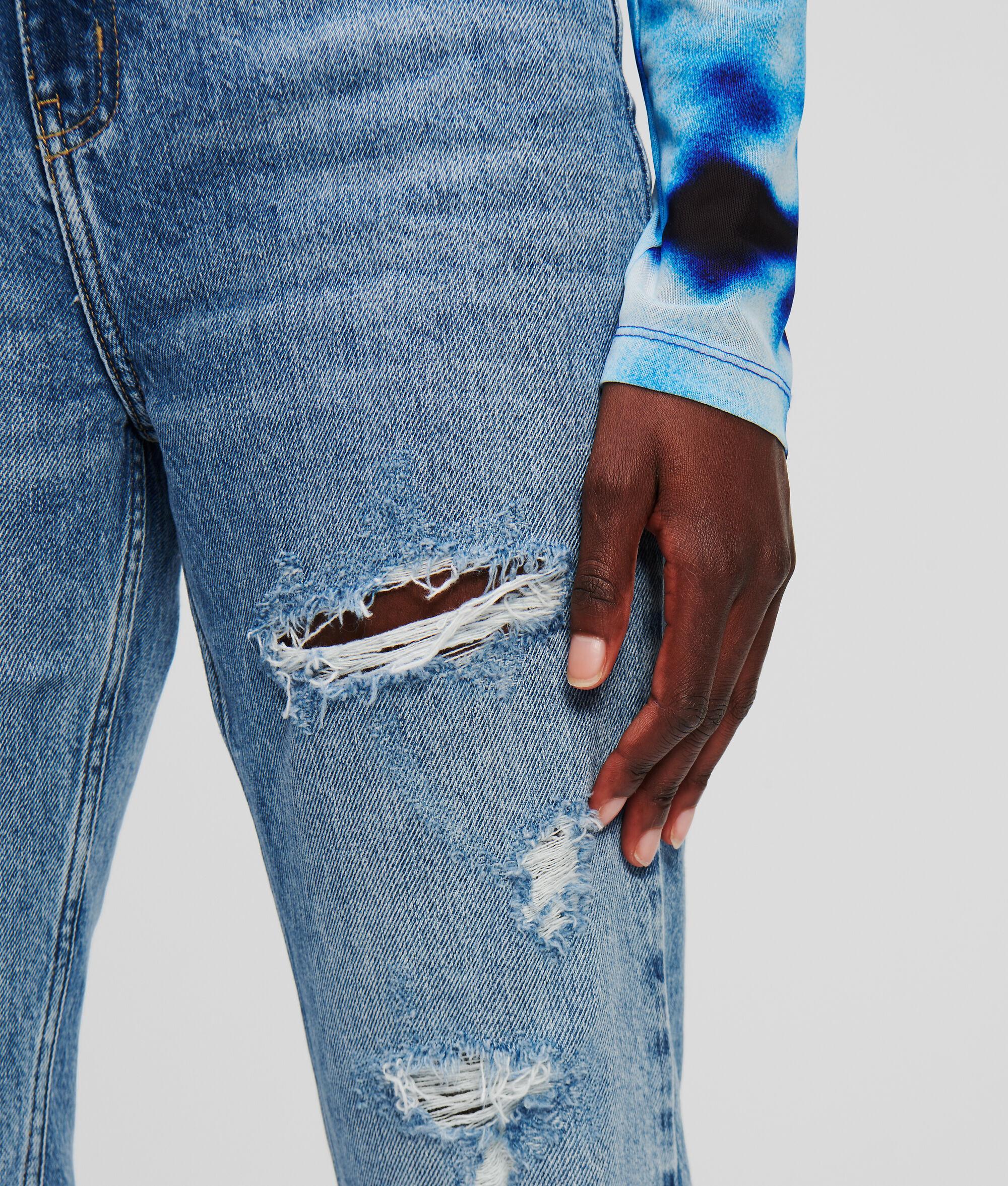 DISTRESSED HIGH-RISE STRAIGHT JEANS Product Image
