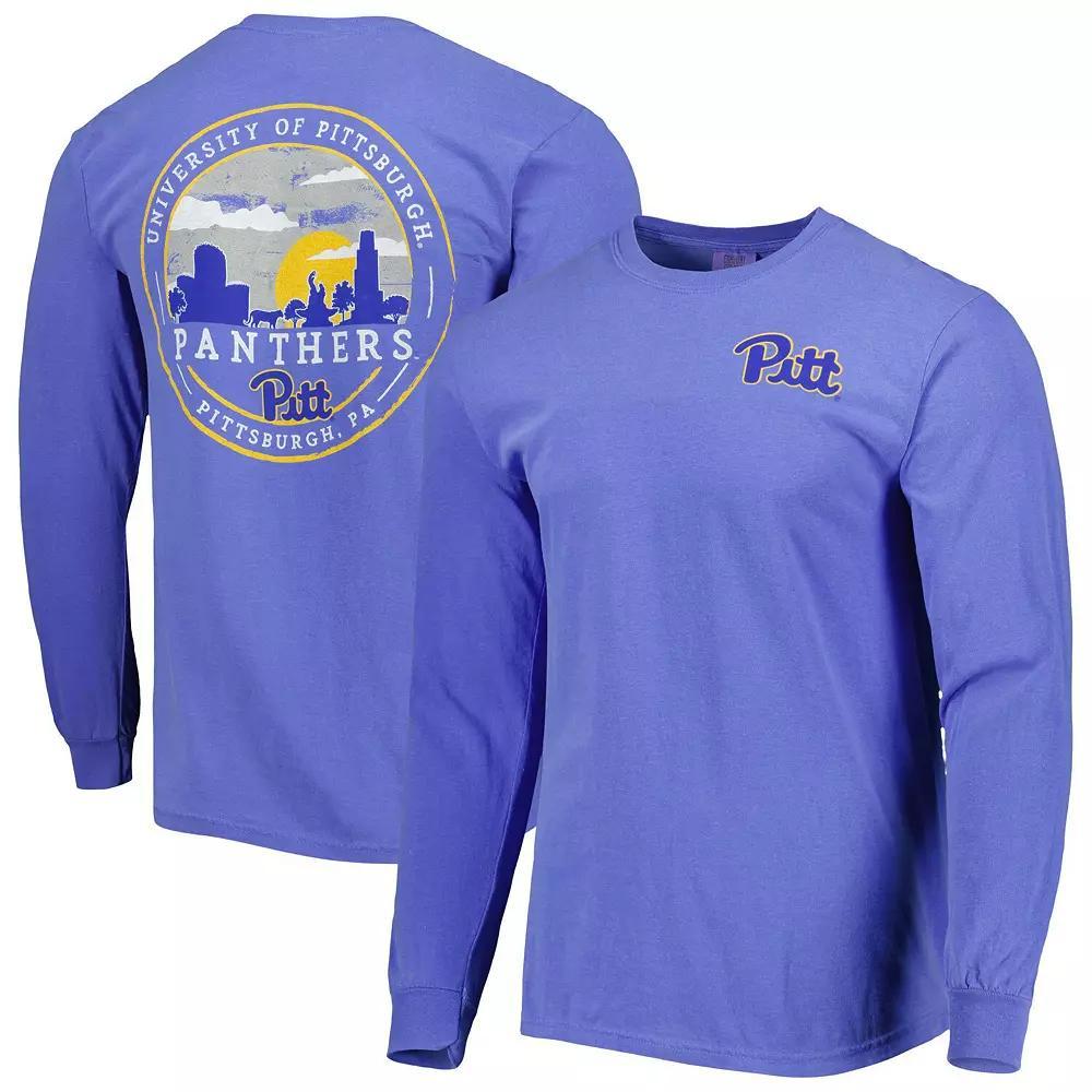 Men's Royal Pitt Panthers Circle Campus Scene Long Sleeve T-Shirt, Size: Small, Blue Product Image