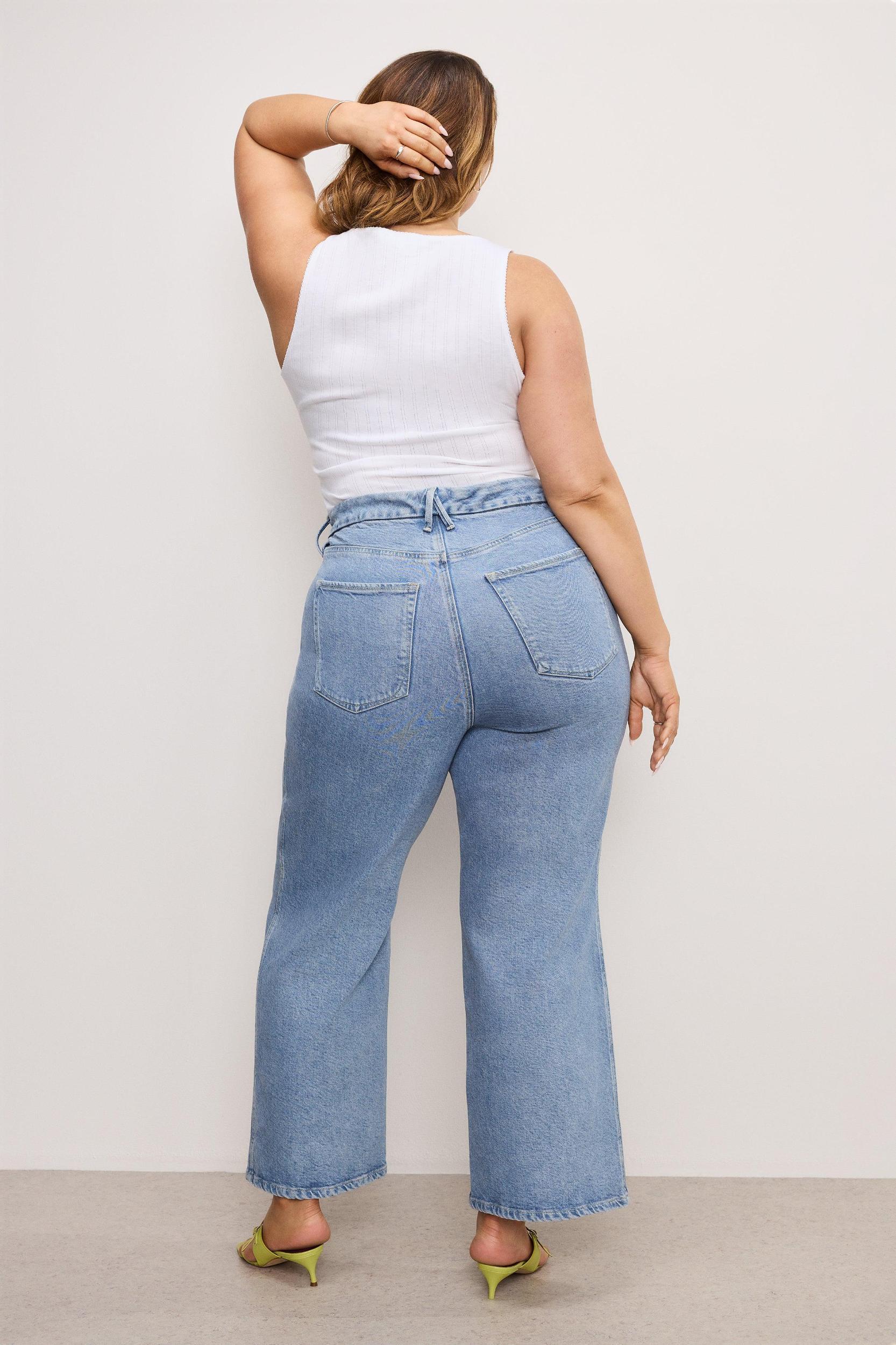 SOFT TECH GOOD SKATE WIDE CROPPED JEANS | INDIGO860 Product Image