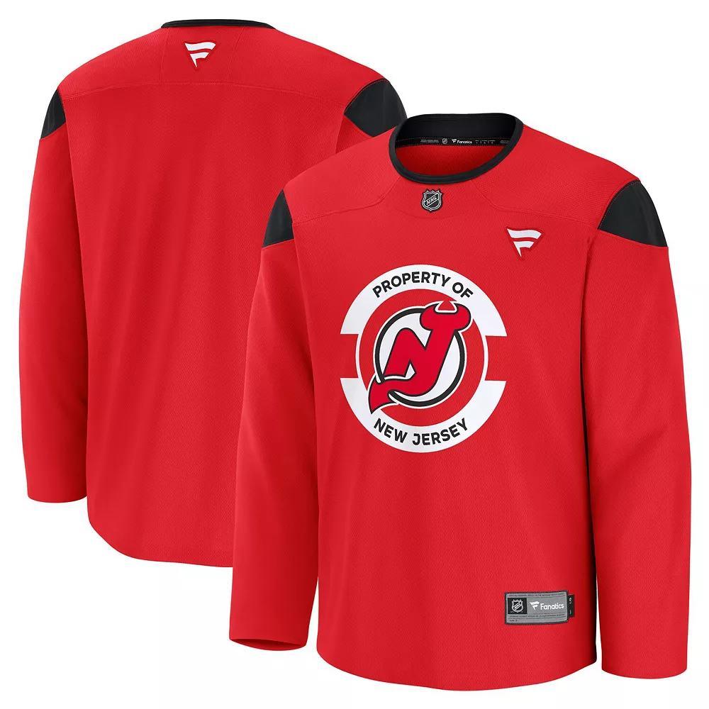 Men's Fanatics Red New Jersey Devils Team Practice Jersey, Size: Large, Nhl Red Product Image