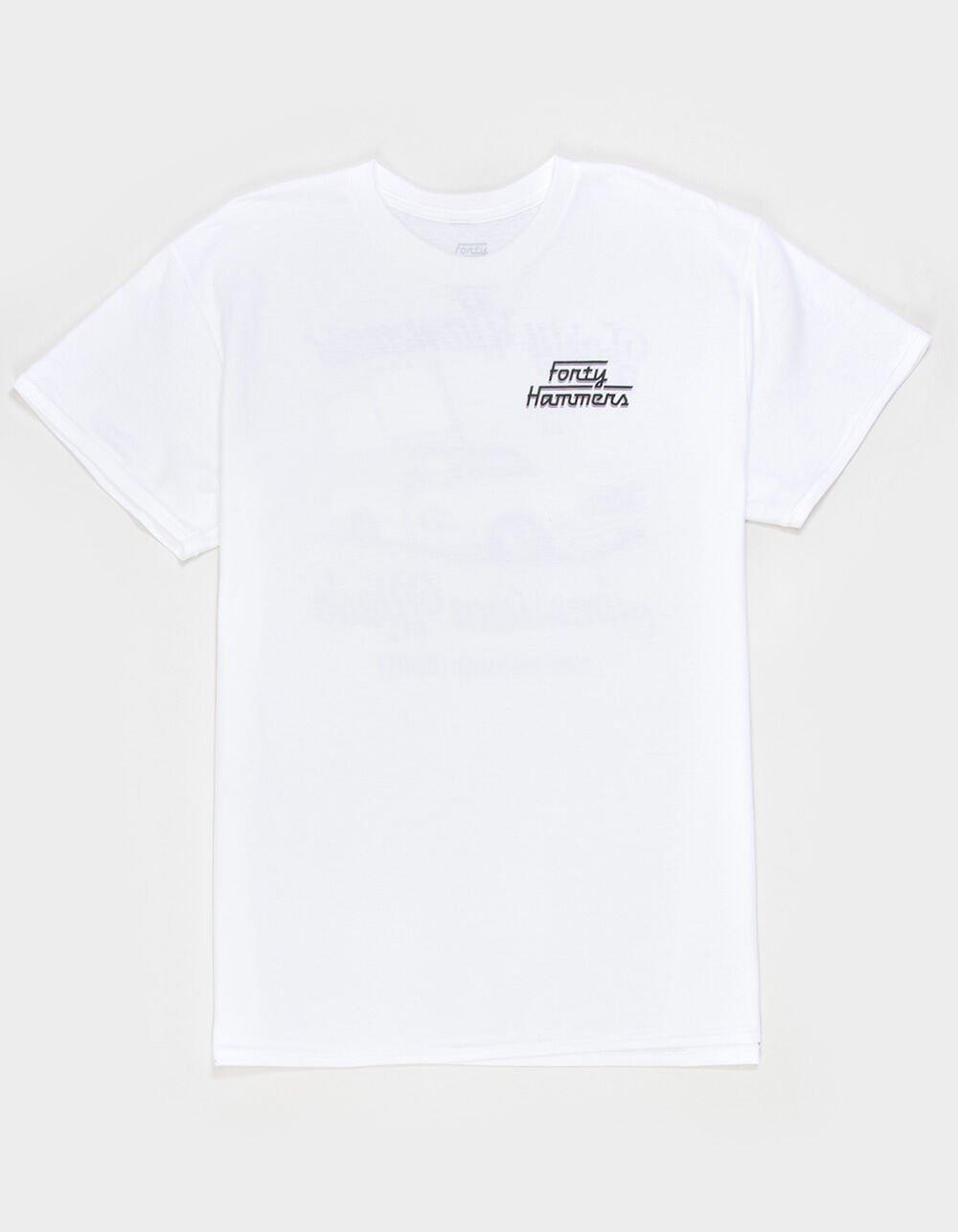 FORTY HAMMERS Born & Raised Mens Tee - WHITE Product Image