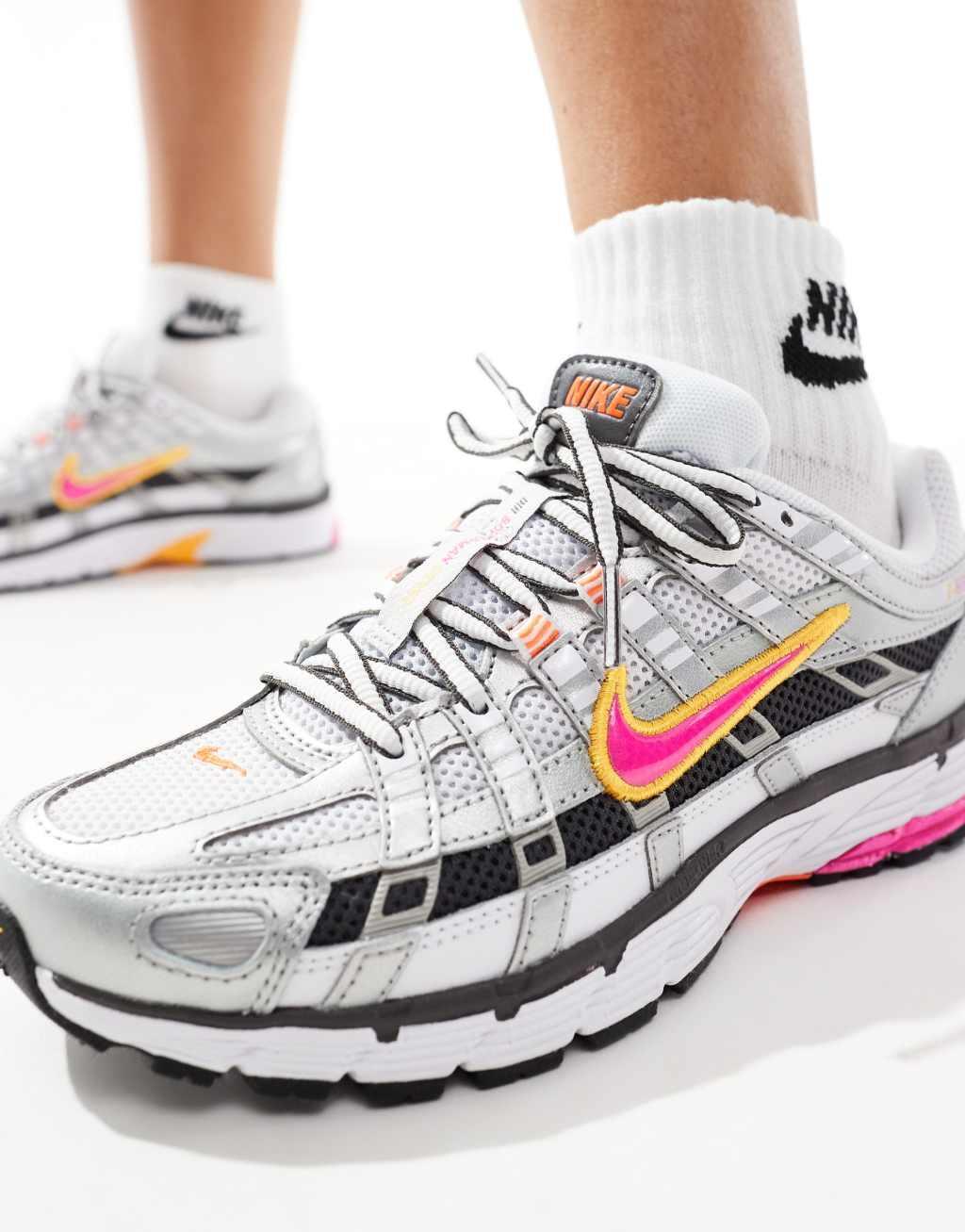 Nike P-6000 sneakers in white and pink Product Image