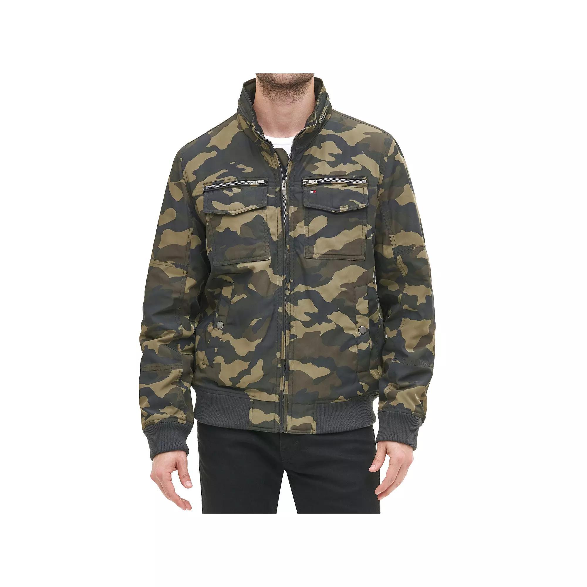 Big & Tall Tommy Hilfiger Midweight Water Resistant Performance Bomber Jacket, Mens Product Image
