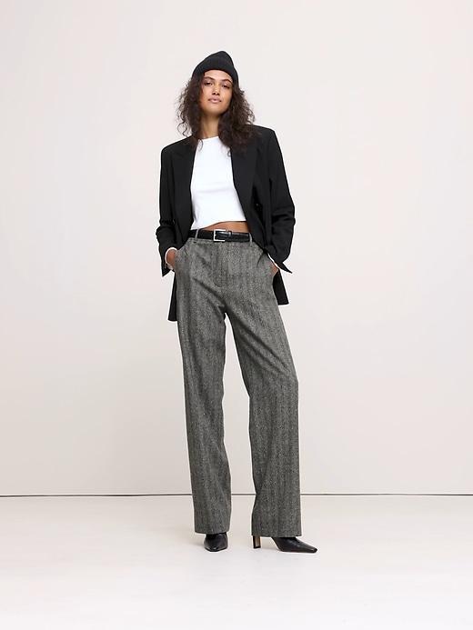 High-Rise Modern Straight Refined Pant Product Image