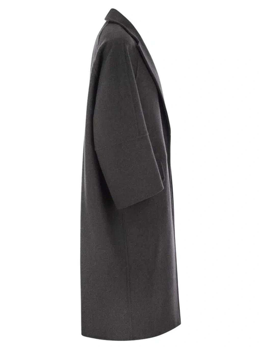 MAX MARA Asburgo1234 - Wool And Cashmere Overcoat In Dark Grey Product Image