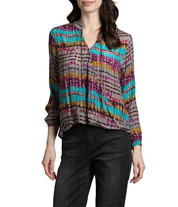 APNY Floral Collared Roll Tab Sleeve Button Up Top Product Image
