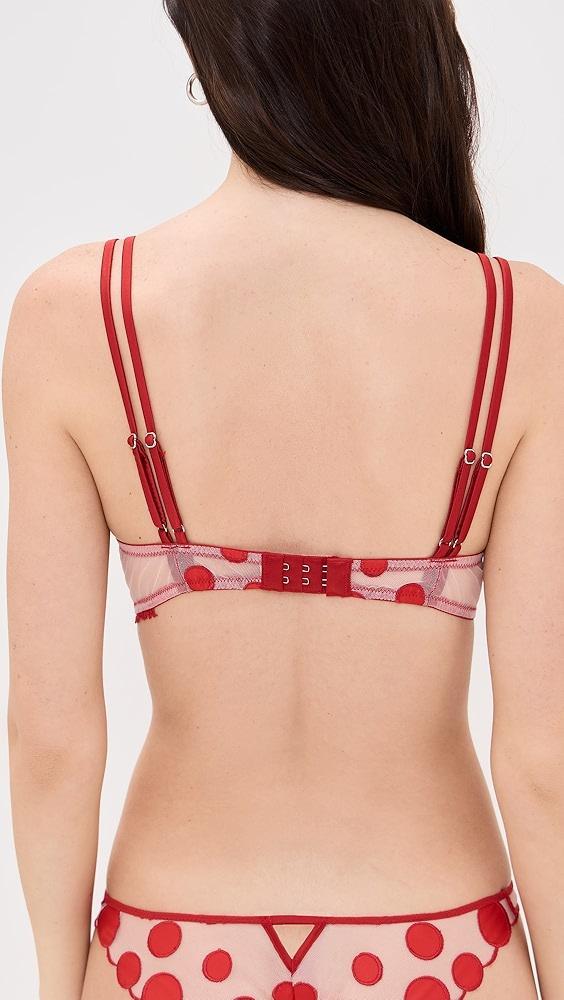 Fleur du Mal Polka Dot Embroidery Balconette | Shopbop Product Image