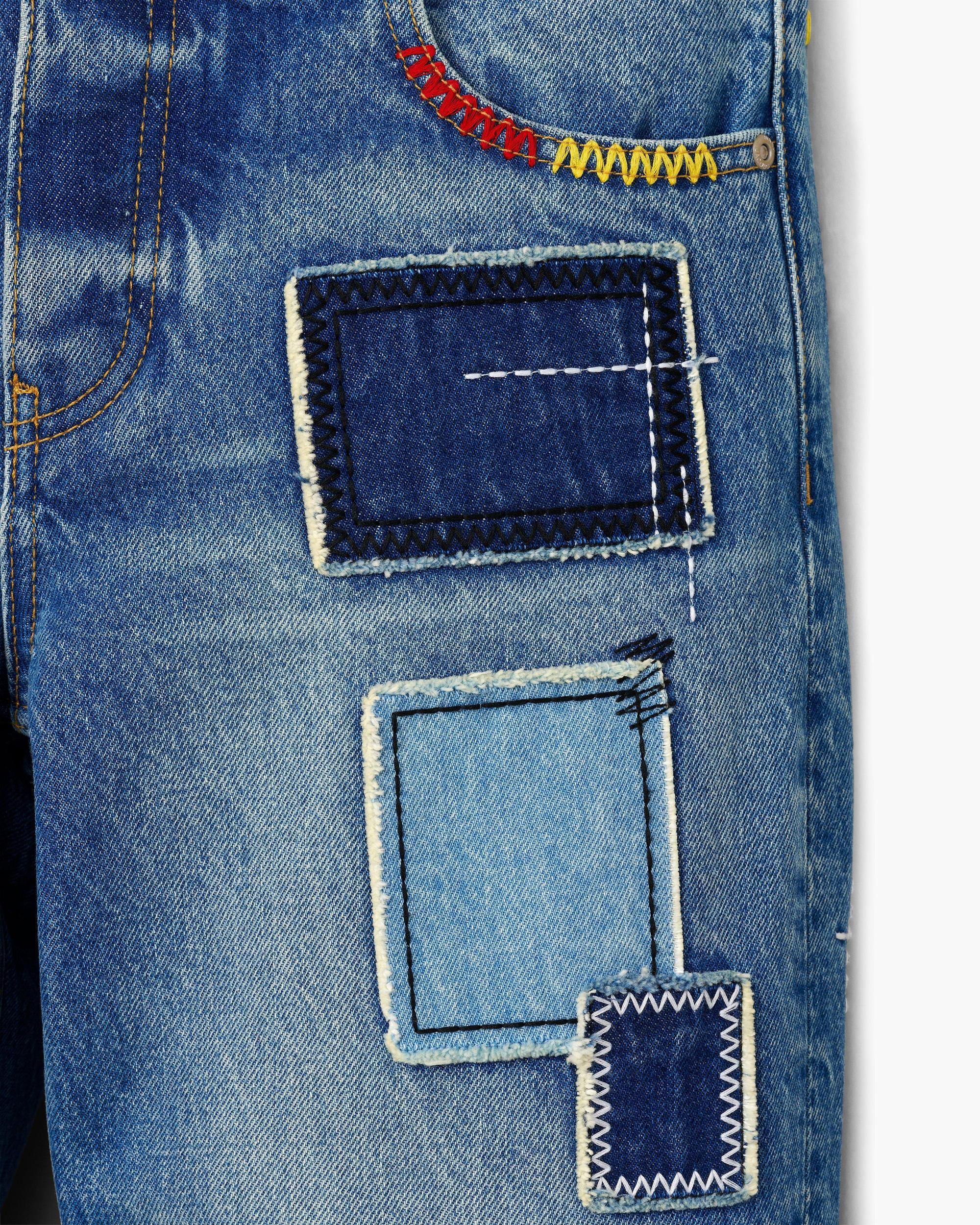 Patchwork Straight Jean Product Image