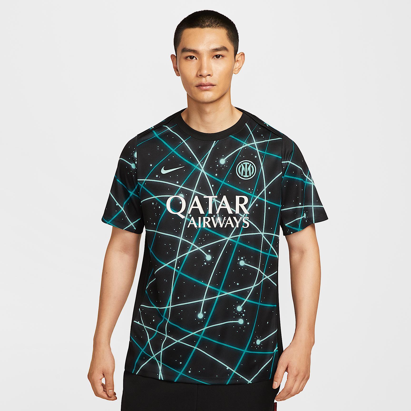 Inter Milan Academy Pro Nike Mens Dri-FIT Soccer Pre-Match Short-Sleeve Top | IF3969-011 Product Image